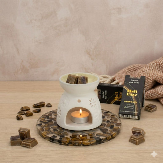 MeltEaze Wax Melts 50g - Tigereye Strength - Vanilla Sandalwood - Luna Panther