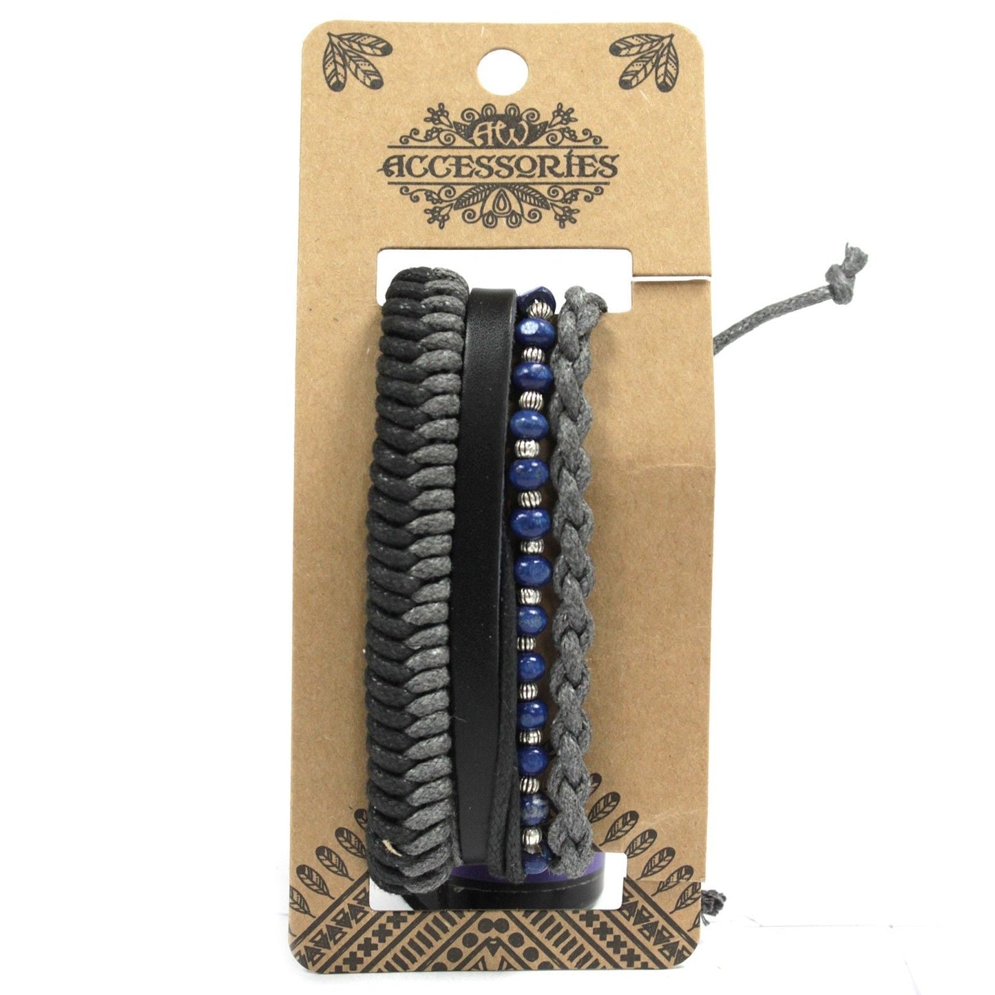 Mens Bracelet Sets - Black & Macho (asst) - Luna Panther