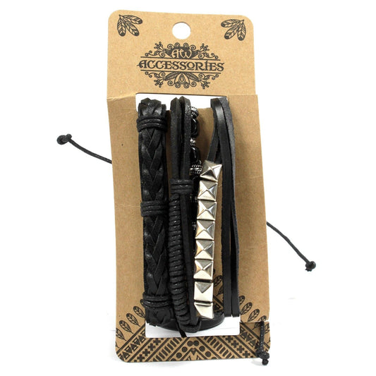 Mens Bracelet Sets - Black & Macho (asst) - Luna Panther alternate view