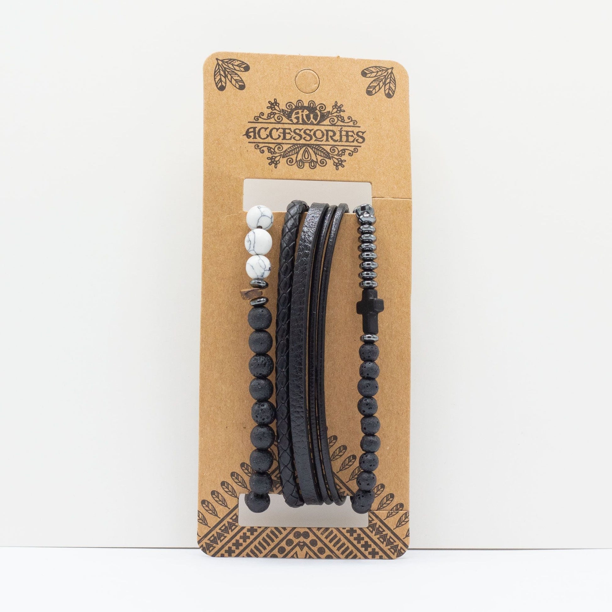 Mens Premium Bracelet Sets - City Slicker Blacks (asst) - Luna Panther