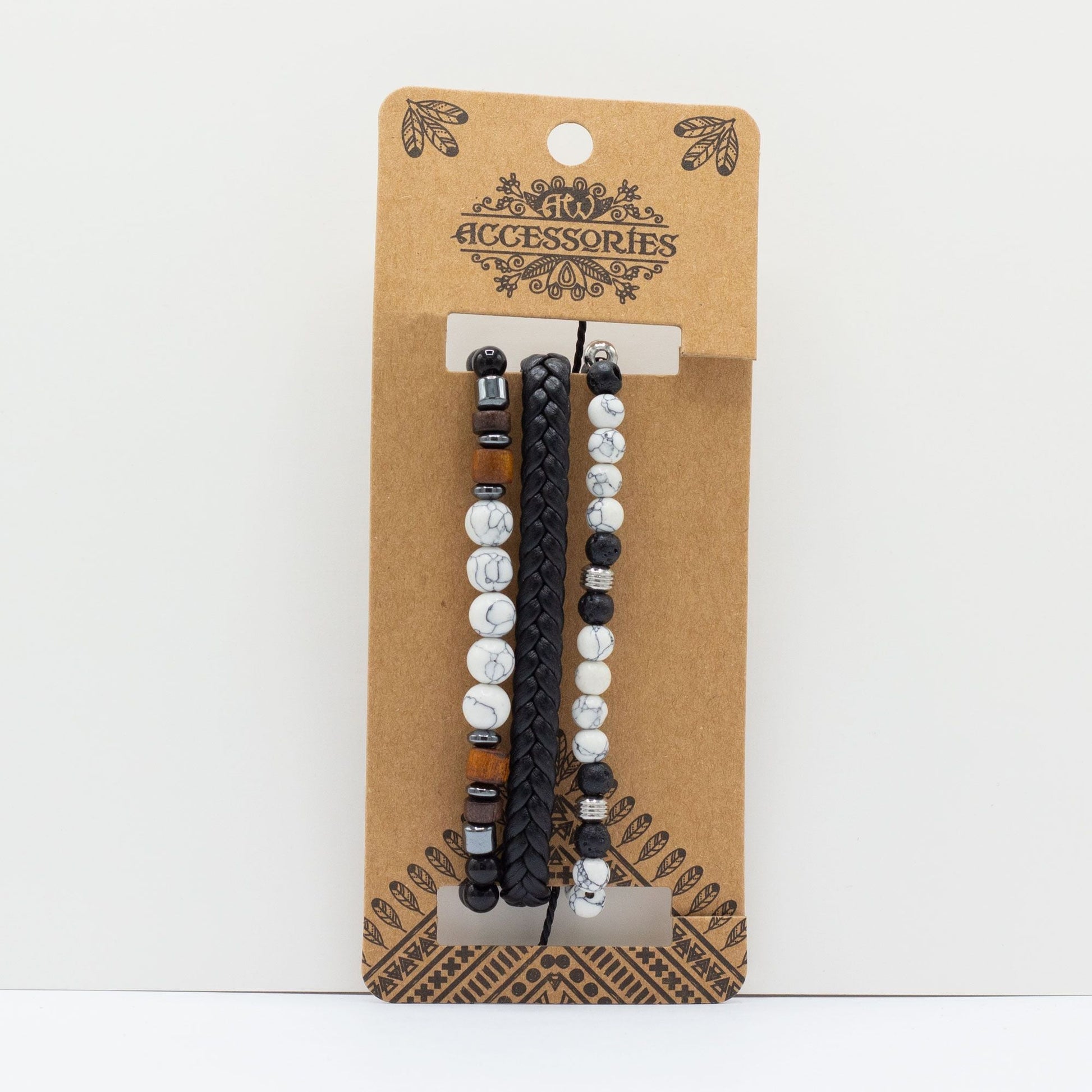 Mens Premium Bracelet Sets - City Slicker Blacks (asst) - Luna Panther
