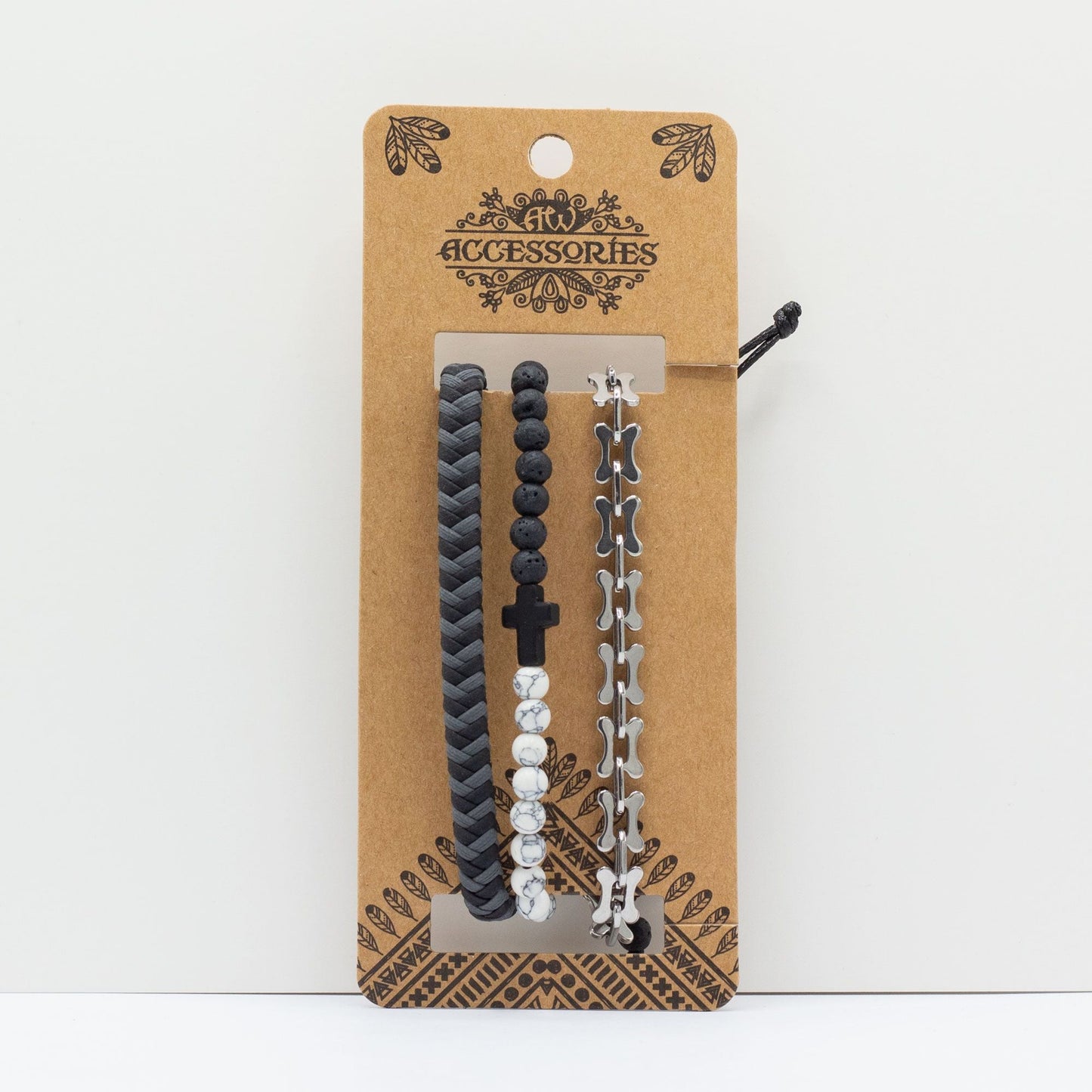 Mens Premium Bracelet Sets - City Slicker Blacks (asst) - Luna Panther