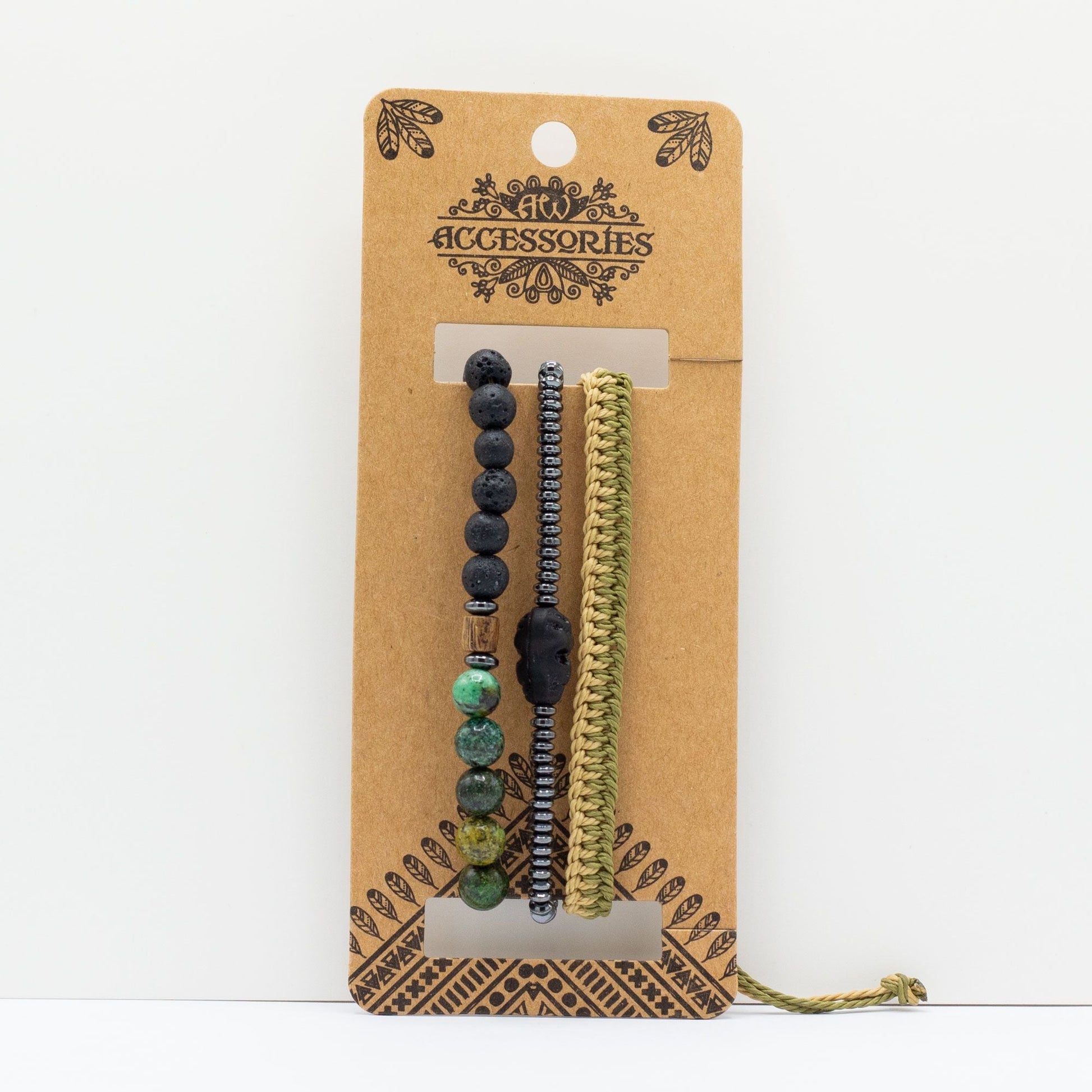 Mens Premium Bracelet Sets - Outdoor Greens (asst) - Luna Panther