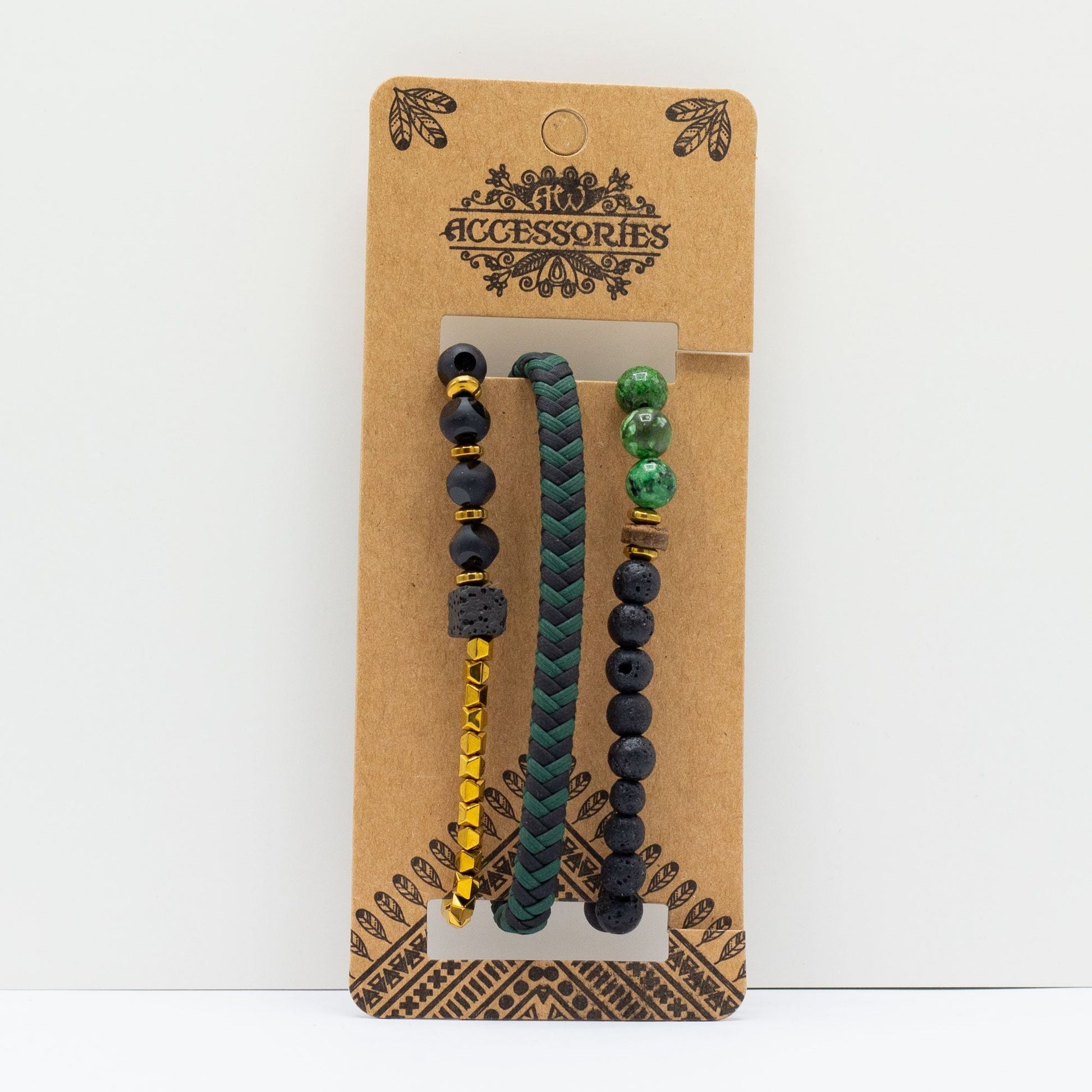 Mens Premium Bracelet Sets - Outdoor Greens (asst) - Luna Panther