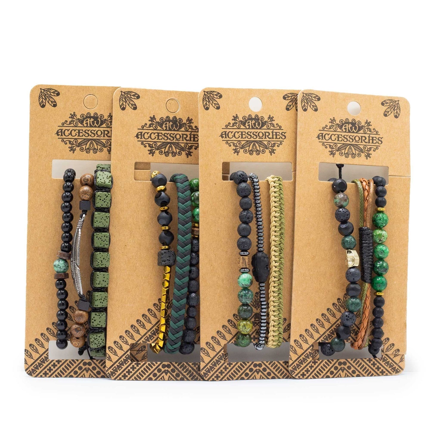 Mens Premium Bracelet Sets - Outdoor Greens (asst) - Luna Panther