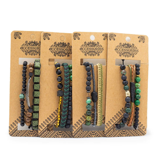 Mens Premium Bracelet Sets - Outdoor Greens (asst) - Luna Panther