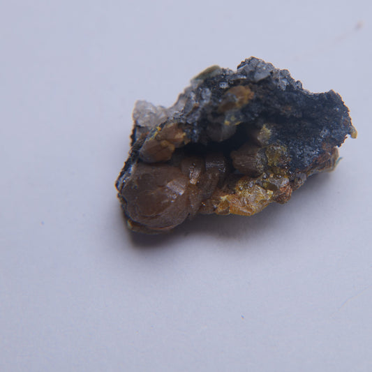 Mimetite var. Campylite from Dry Gill Mine, Caldbeck Fells, UK - 2.21g - Luna Panther alternate view
