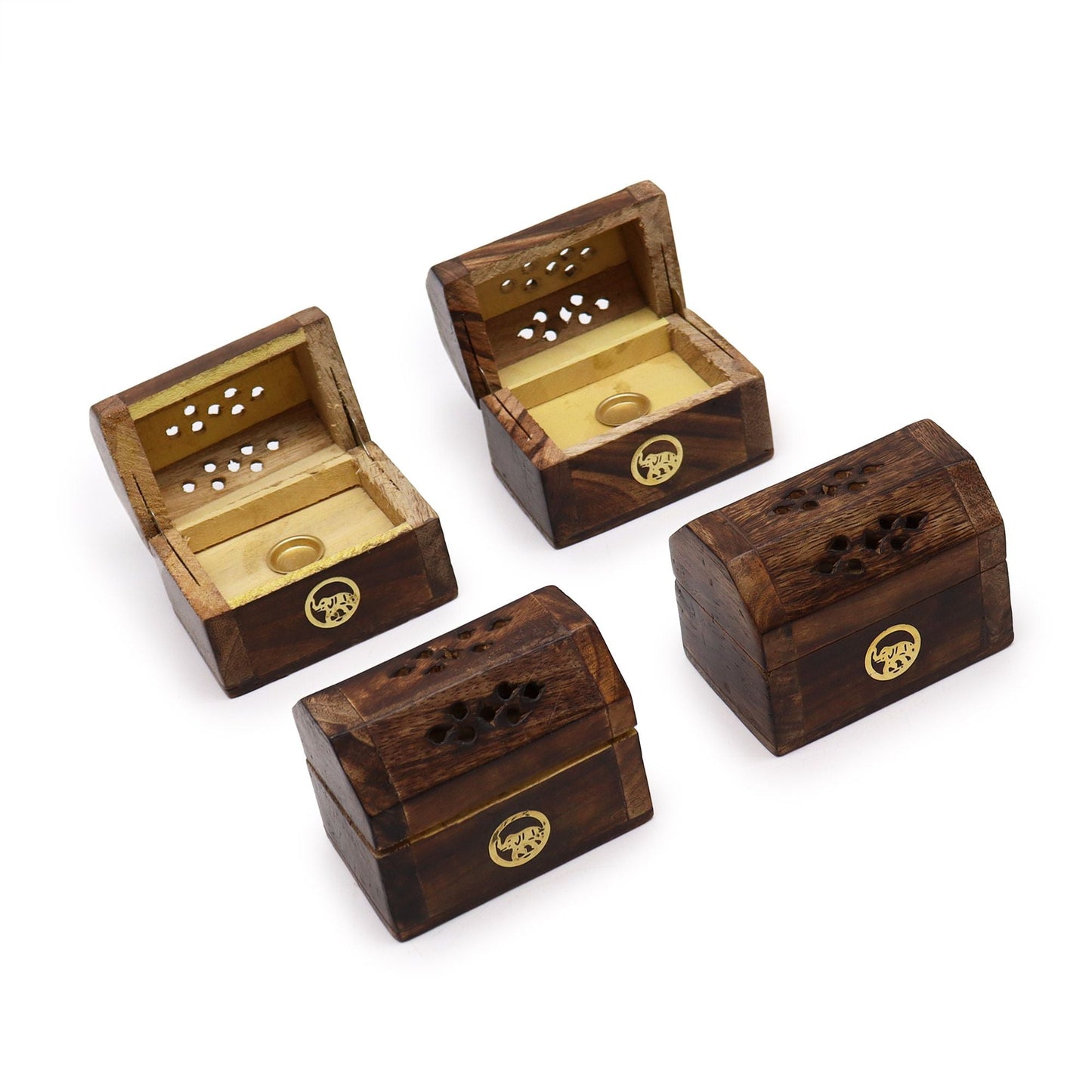 Mini Incense Cone Smoke Box - Mango Wood - Luna Panther