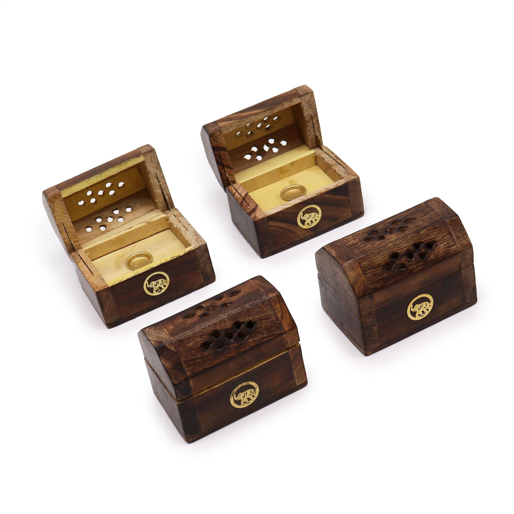 Mini Incense Cone Smoke Box - Mango Wood - Luna Panther