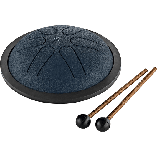 Polished Luna Panther Mini Steel Tongue Drums 6" Tongue Drum, A Major, Navy Blue - MSTD2NB featuring natural patterning - Luna Panther