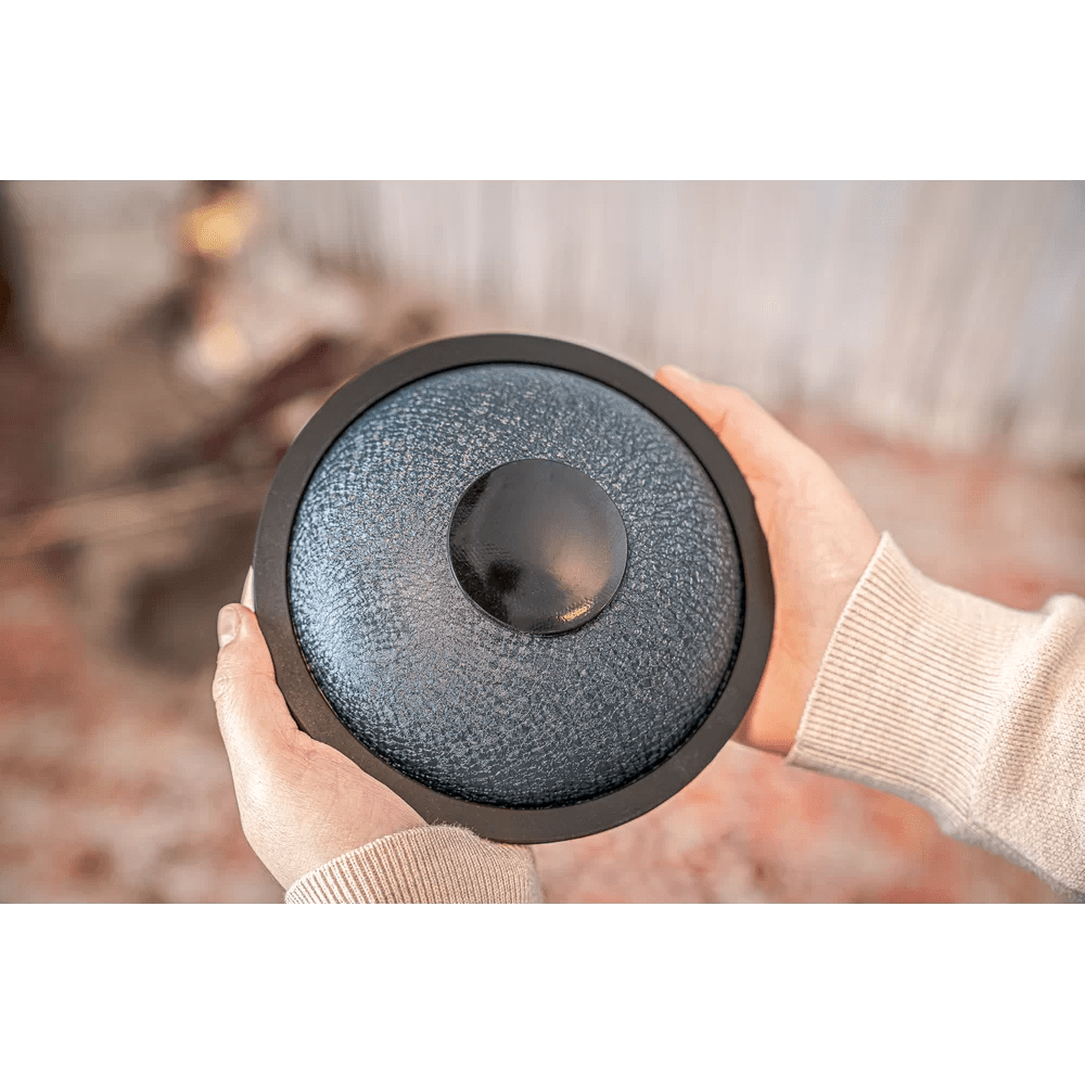 Polished Mini Steel Tongue Drums 6 Tongue Drum A Major Navy Blue Mstd2Nb featuring natural patterning and unique variations - Luna Panther