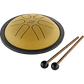 Polished Luna Panther Mini Steel Tongue Drums 6" Tongue Drum, B Major, Gold - MSTD3G featuring natural patterning - Luna Panther