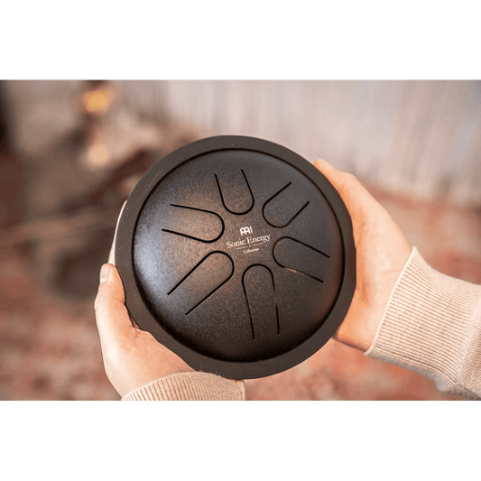 Polished Mini Steel Tongue Drums 6 Tongue Drum C Major Black Mstd1Bk featuring natural patterning and unique variations - Luna Panther alternate view