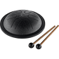 Polished Luna Panther Mini Steel Tongue Drums 6" Tongue Drum, C Major, Black - MSTD1BK featuring natural patterning - Luna Panther