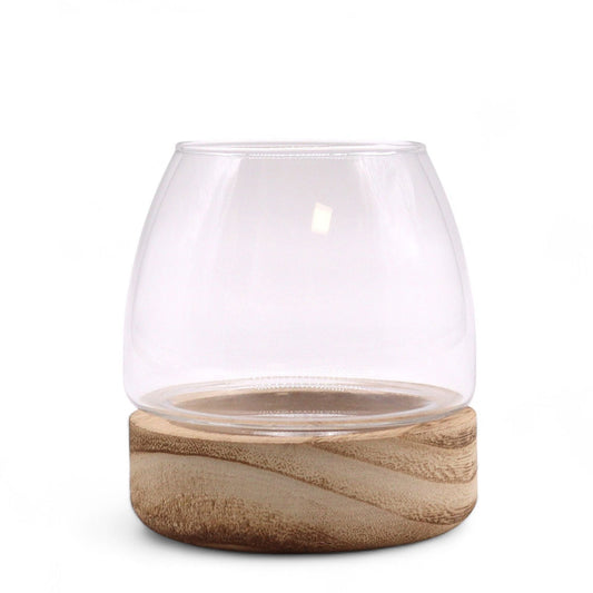 Mini Terrarium on Natural Tung Wood - Luna Panther alternate view