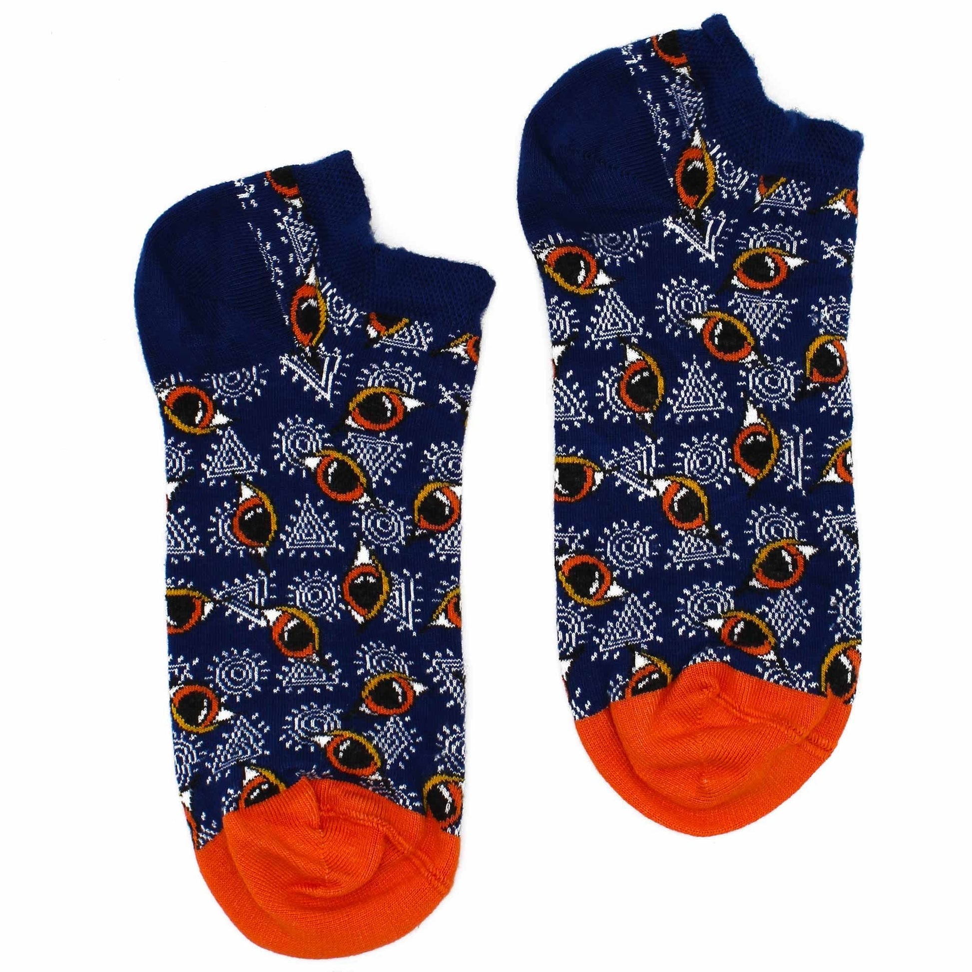 Polished M/L Hop Hare Bamboo Socks Low (7.5-11.5) - Egyptian Pyramyds featuring natural patterning and unique variations - Luna Panther
