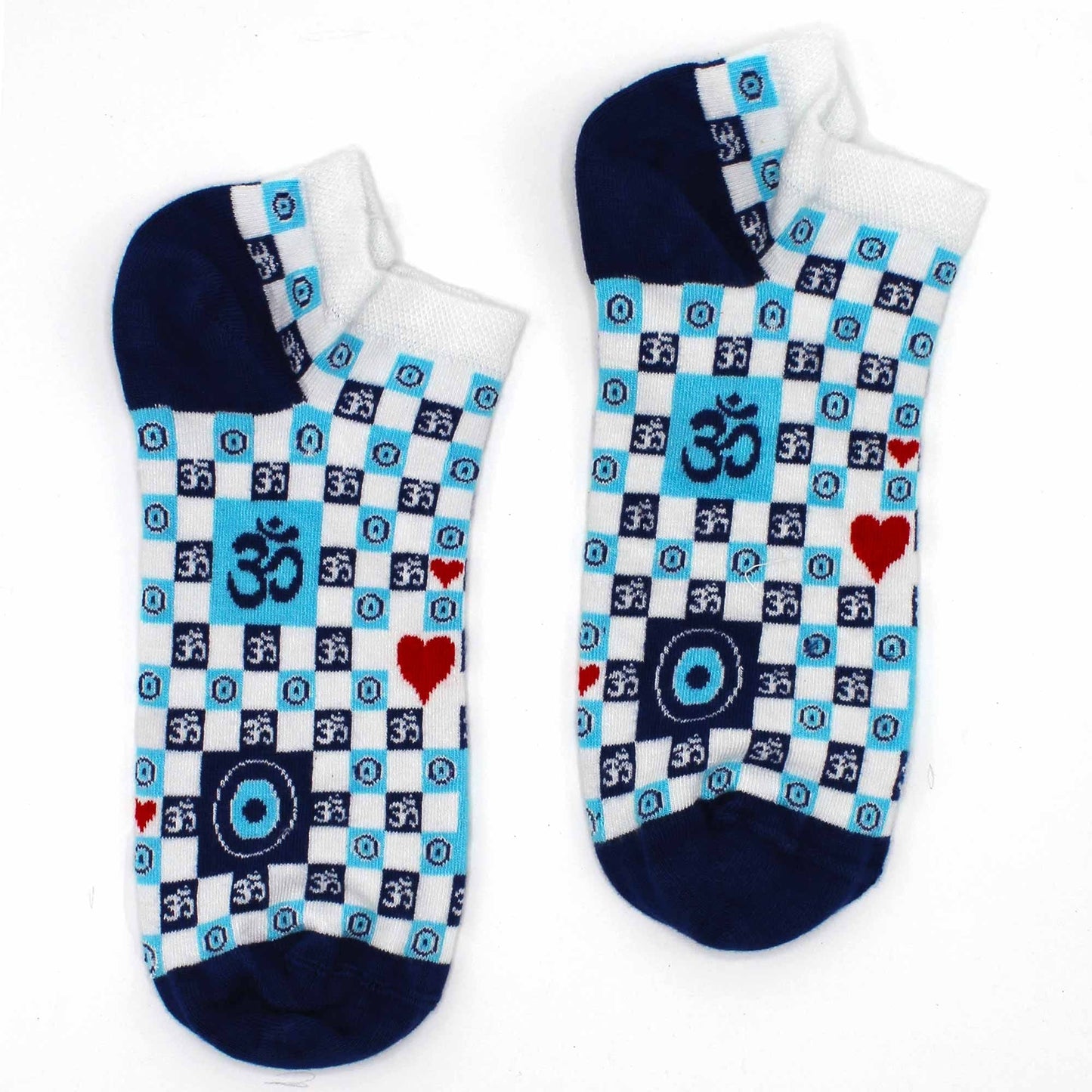 Polished M/L Hop Hare Bamboo Socks Low (7.5-11.5) - Ohm Evil Eye featuring natural patterning and unique variations - Luna Panther