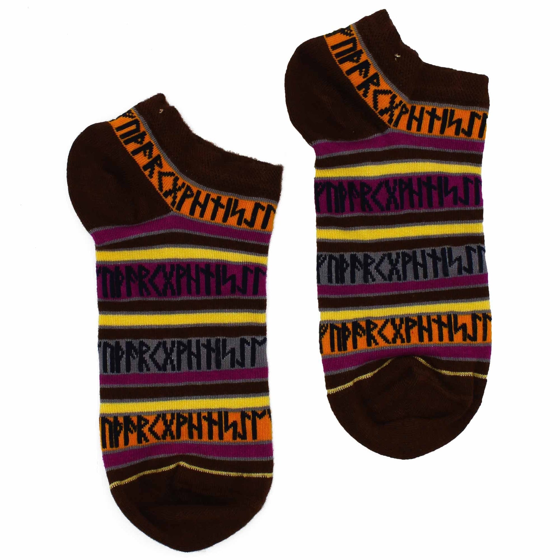 Polished M/L Hop Hare Bamboo Socks Low (7.5-11.5) - Rune Stones featuring natural patterning and unique variations - Luna Panther
