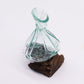 Molten Glass Fancy Mini Decanter on Wood 24cm - Luna Panther