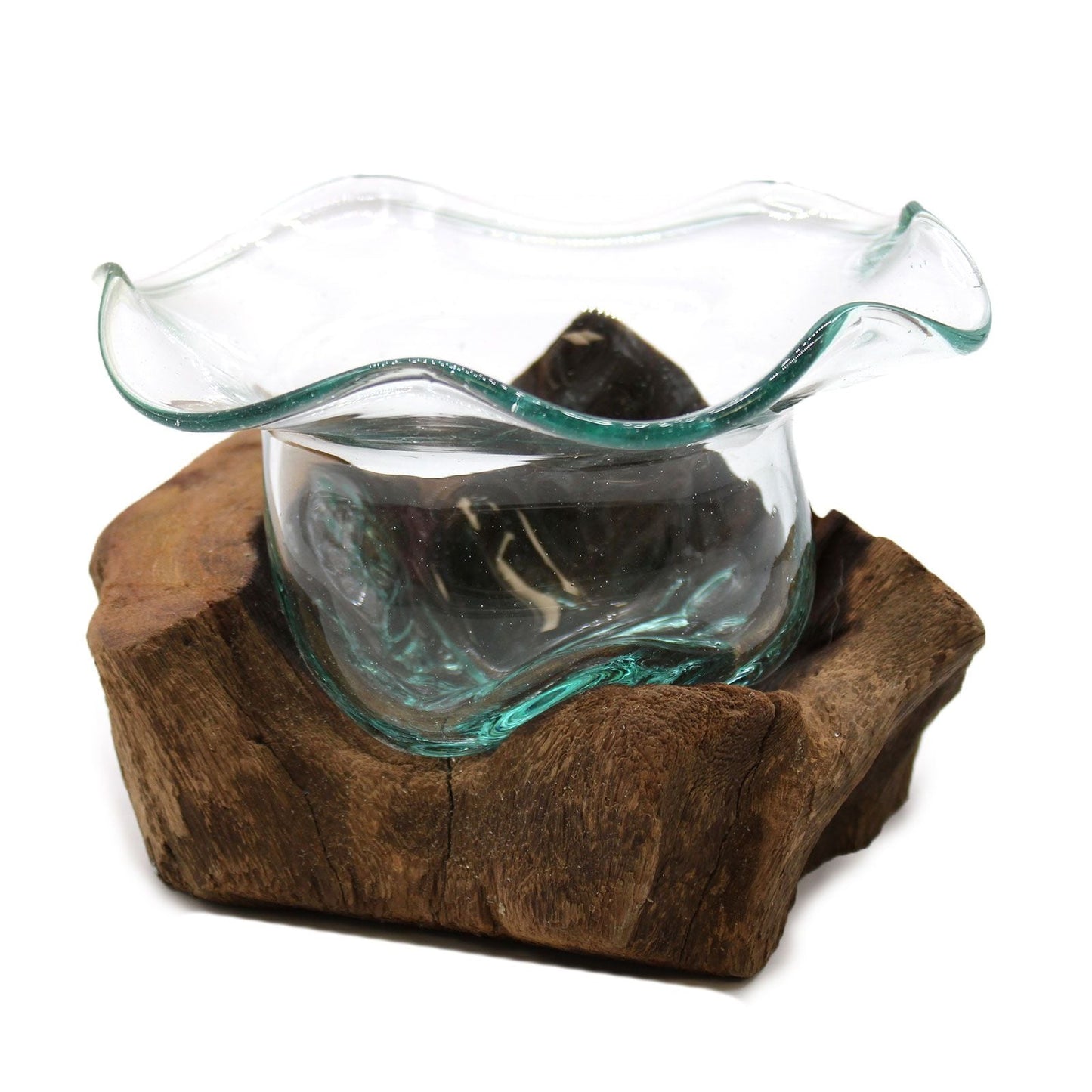 Molten Glass Fancy Sweet Bowl on Wood - Luna Panther