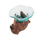 Molten Glass Fancy Sweet Bowl on Wood - Luna Panther