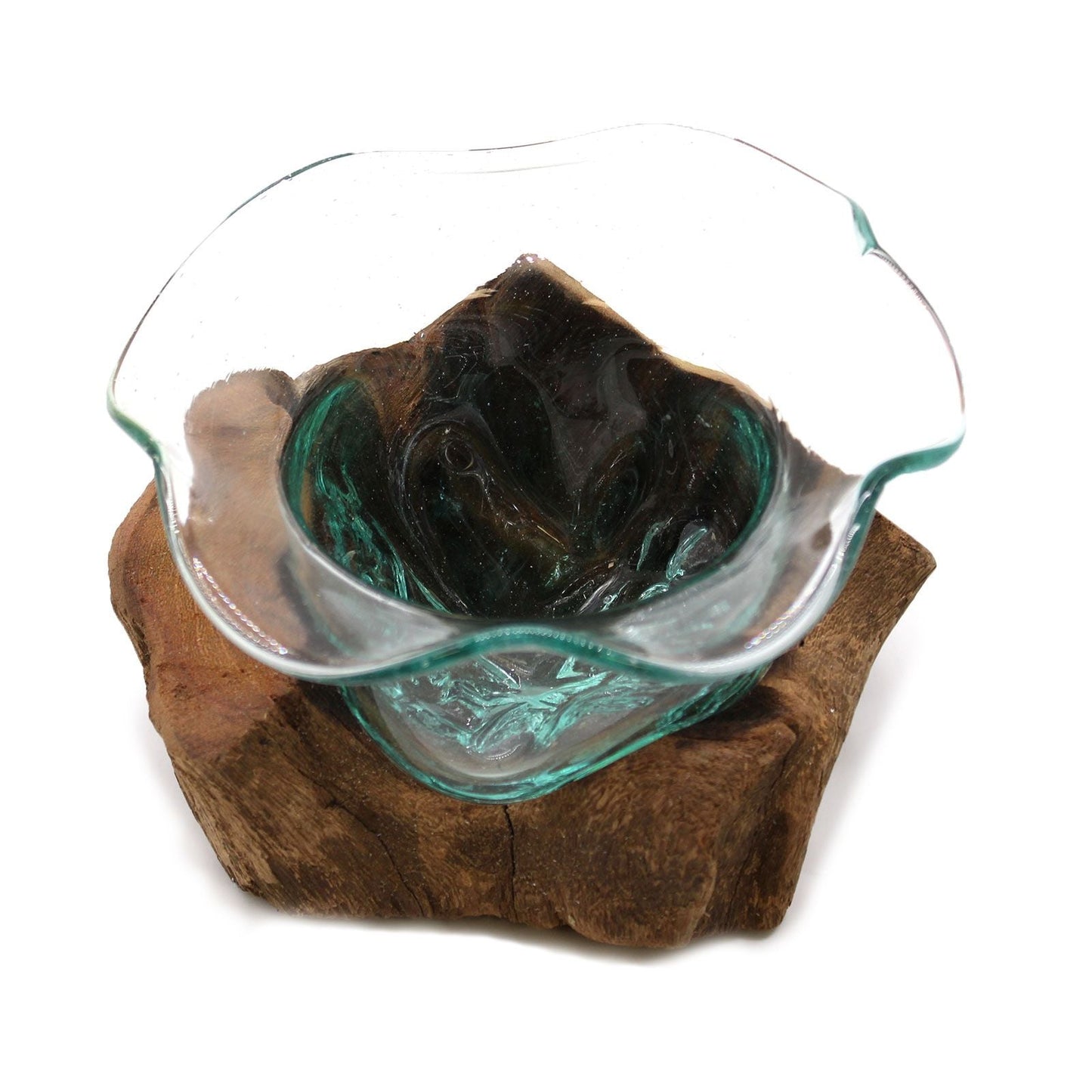 Molten Glass Fancy Sweet Bowl on Wood - Luna Panther