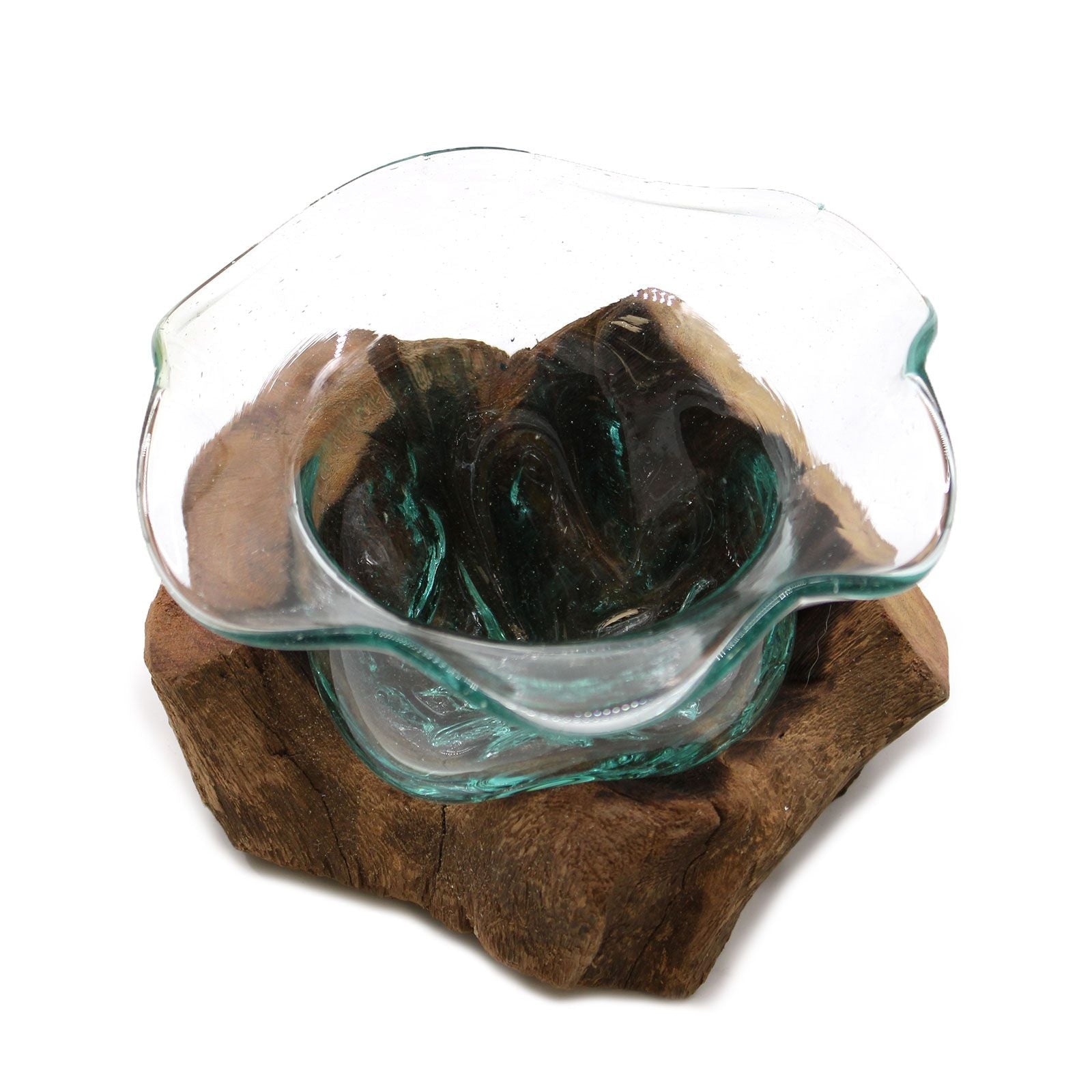Molten Glass Fancy Sweet Bowl on Wood - Luna Panther