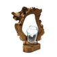 Molten Glass Hanging Art Vase on Wood - Luna Panther