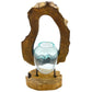 Molten Glass Hanging Art Vase on Wood - Luna Panther