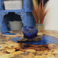Molten Glass Mini Blue Bowl on Wood - Luna Panther