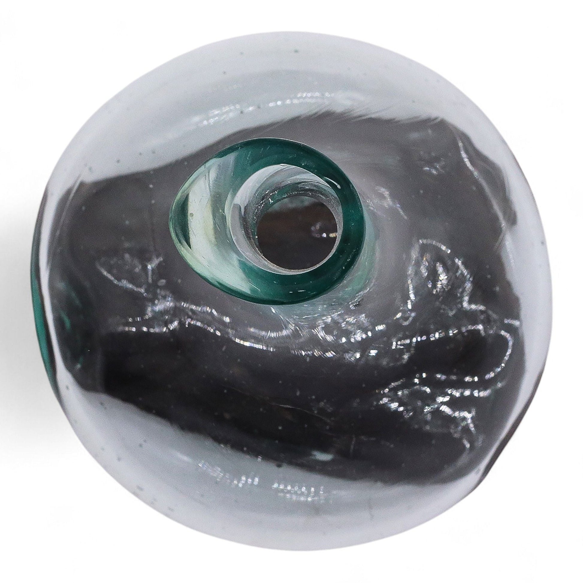 Molten Glass Mini Decanter on Wood 20cm - Luna Panther