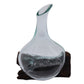 Molten Glass Mini Decanter on Wood 20cm - Luna Panther