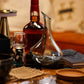 Molten Glass Mini Decanter on Wood 20cm - Luna Panther