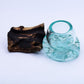Molten Glass Mini Goldfish Bowl on Wood 20cm - Luna Panther