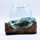 Molten Glass Mini Goldfish Bowl on Wood 20cm - Luna Panther