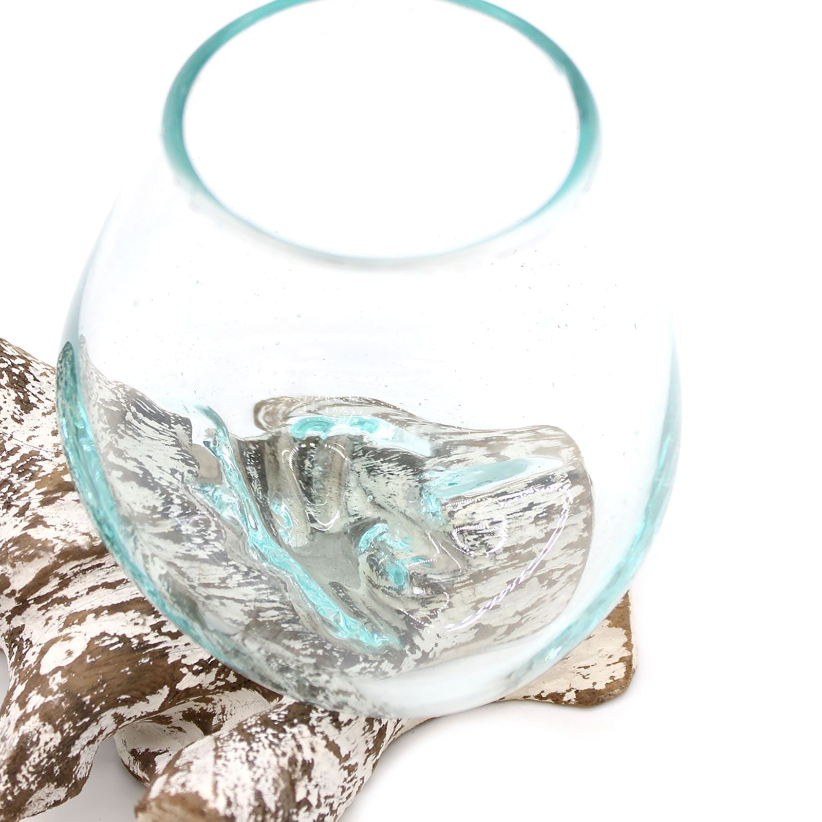 Molten Glass on Whitewash Wood - Small Bowl - Luna Panther