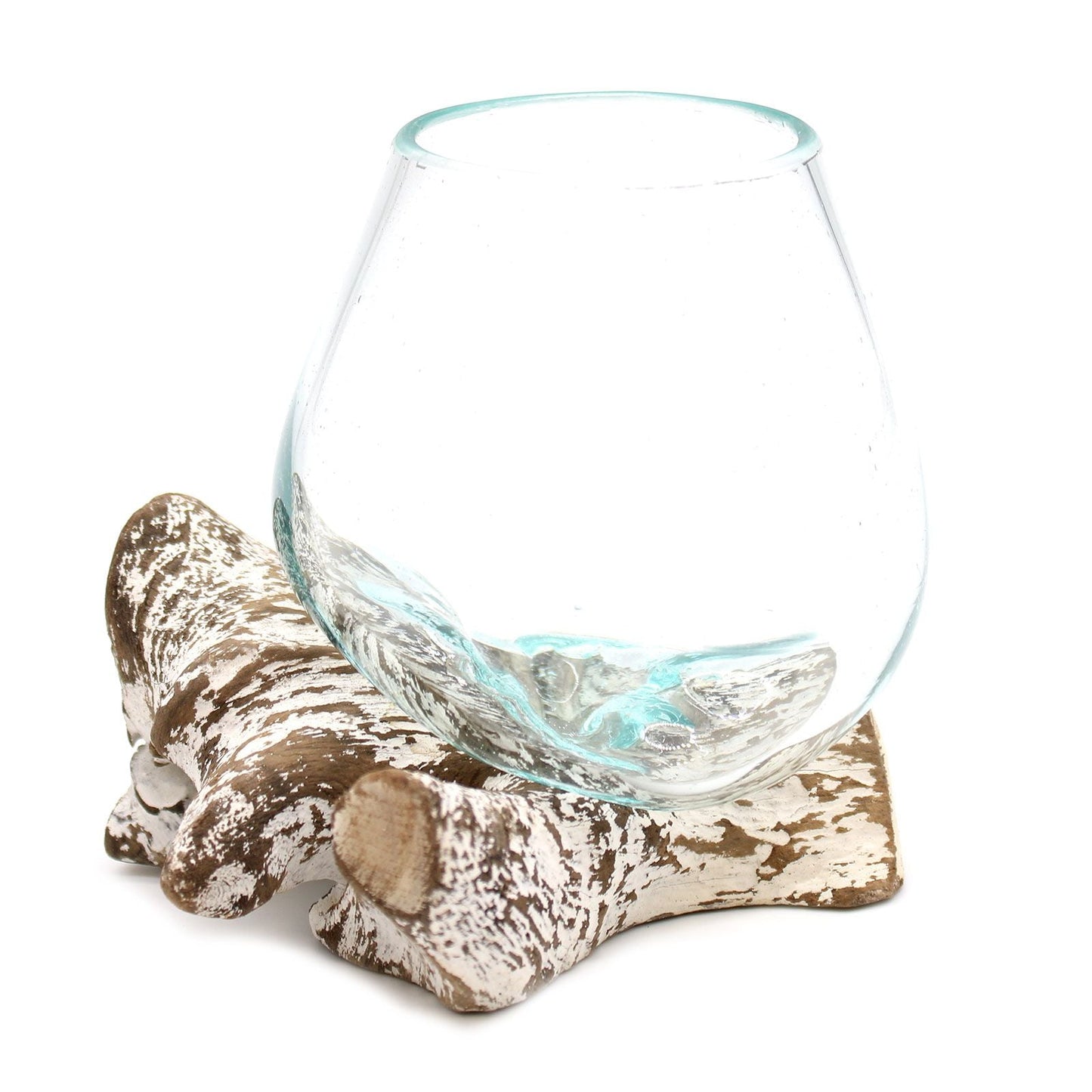 Molten Glass on Whitewash Wood - Small Bowl - Luna Panther