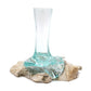 Molten Glass on Whitewash Wood - Vase - Small - Luna Panther