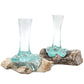 Molten Glass on Whitewash Wood - Vase - Small - Luna Panther