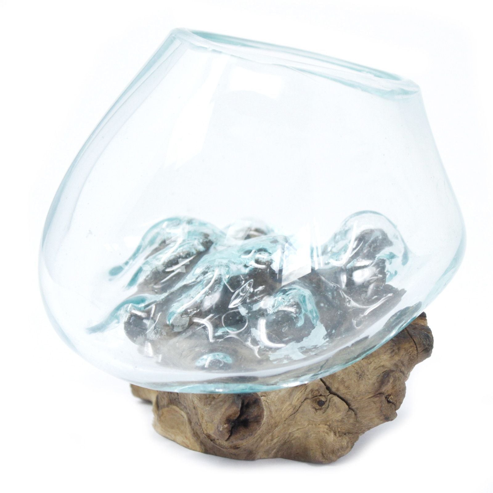 Molten Glass on Wood - Small Bowl - Luna Panther