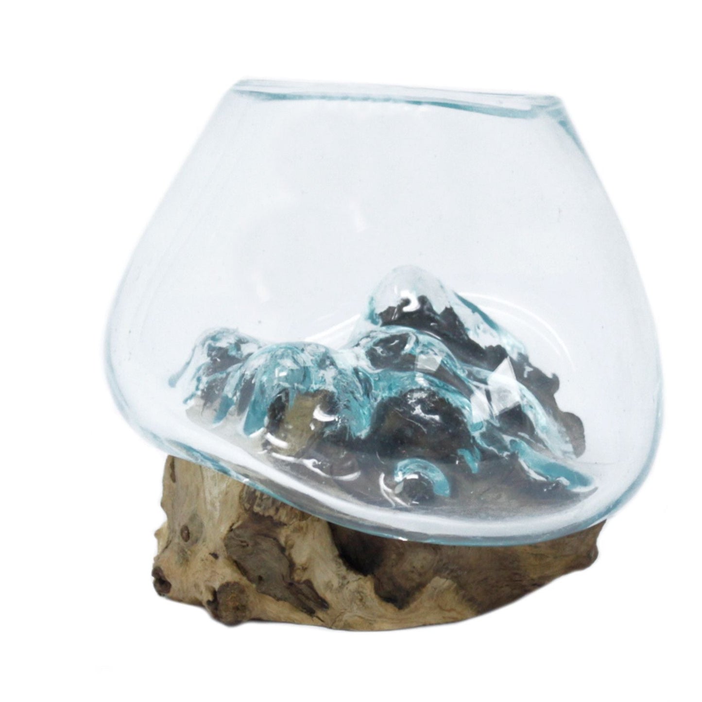 Molten Glass on Wood - Small Bowl - Luna Panther