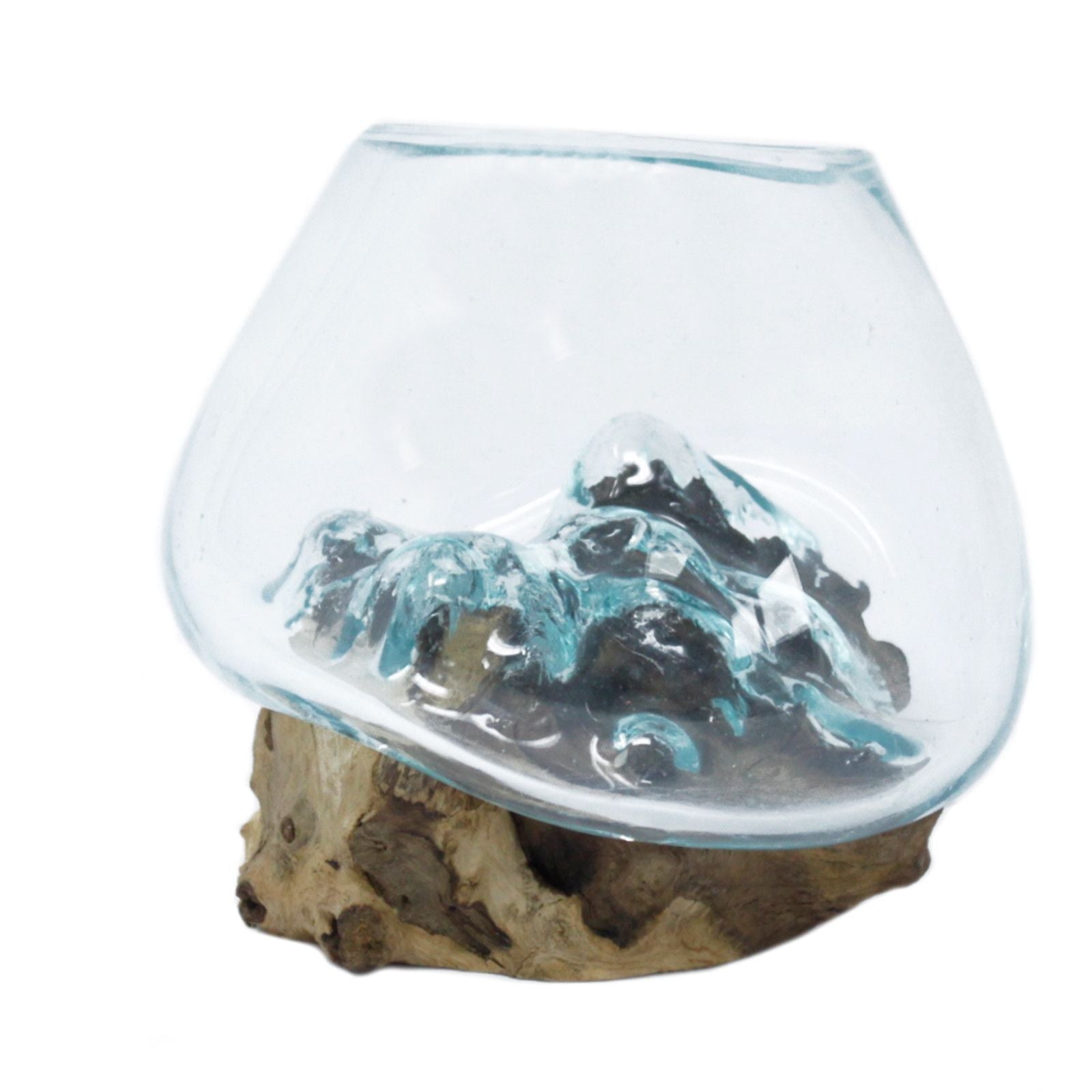 Molten Glass on Wood - Small Bowl - Luna Panther