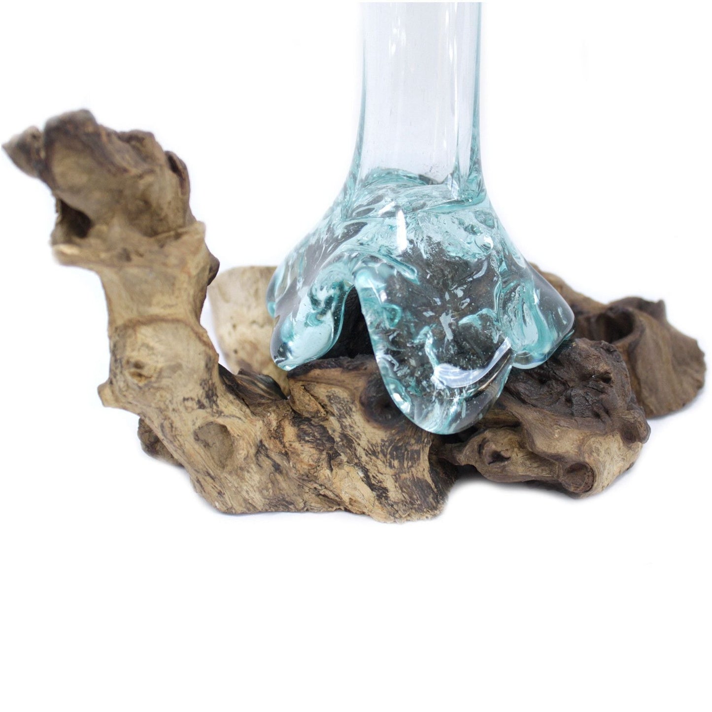 Molten Glass on Wood - Vase - Luna Panther