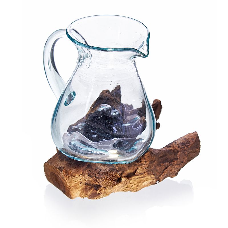 Molten Glass on Wood - Water Jug - Luna Panther