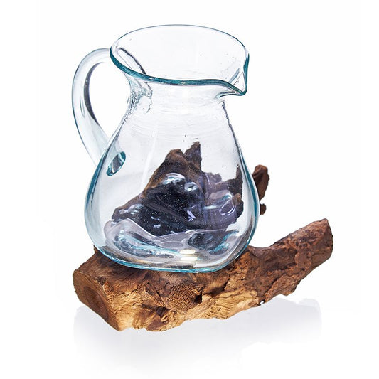 Molten Glass on Wood - Water Jug - Luna Panther
