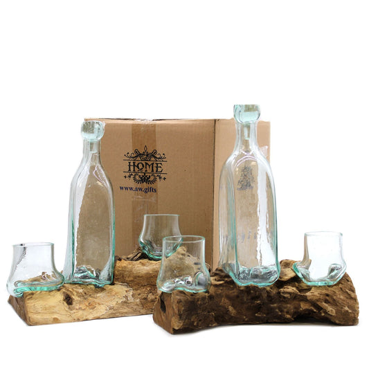 Molten Glass on Wood - Whisky Set - Luna Panther alternate view