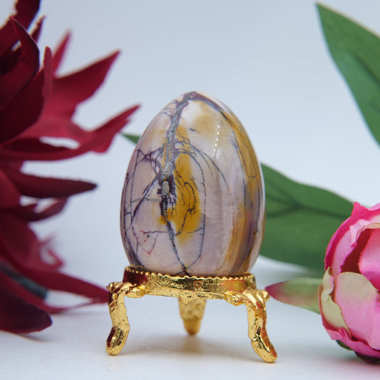 Polished Mookaite Crystal Egg featuring natural patterning and unique variations - Luna Panther