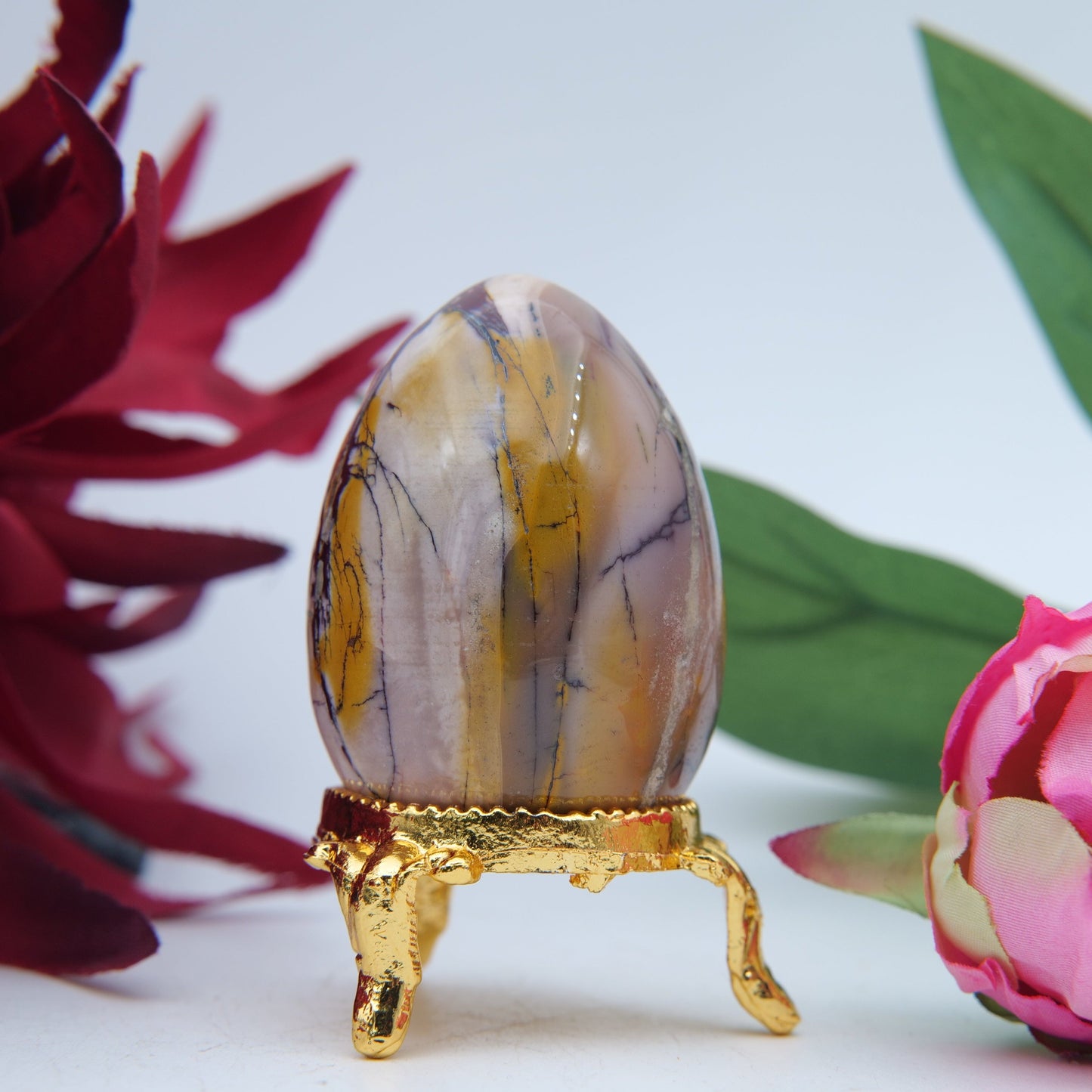 Polished Mookaite Crystal Egg featuring natural patterning and unique variations - Luna Panther