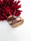 Polished Mookaite Jasper Heart Palm Stone 60mm featuring earthy patterns and matte-gloss finish - Luna Panther
