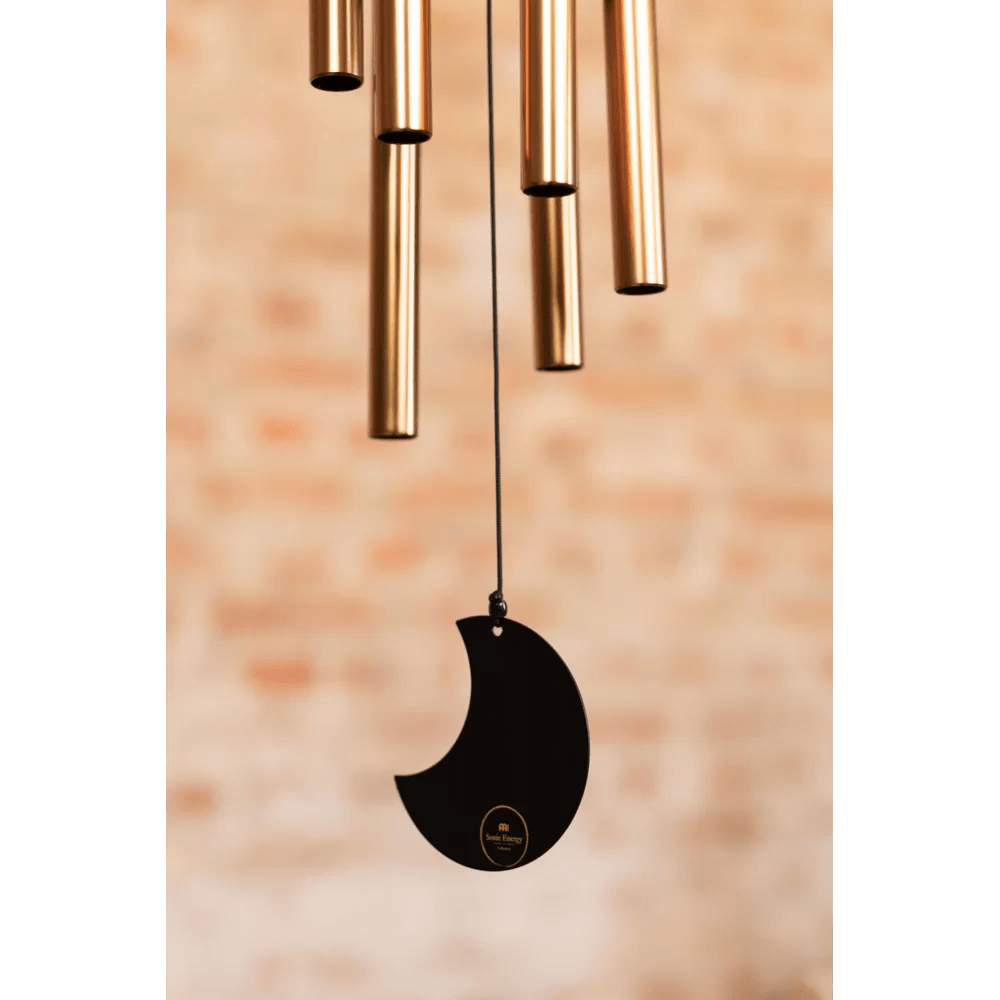 Polished Moon Meditation Chime 32 80 Cm 432 Hz Round Arch Bronze Mmc32B featuring natural patterning and unique variations - Luna Panther